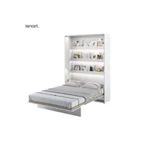 lenart lit escamotable bed concept 01 140x200 vertical blanc brillant