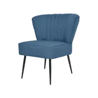 fauteuil chaise siège lounge design club sofa salon de cocktail bleu helloshop26 1102103par3