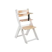 chaise haute évolutive luca blanc et verni #ds