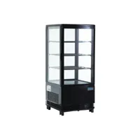 vitrine réfrigérée de comptoir noire - 68 litres - polar - r600a - acier inoxydable68 428x386x885mm
