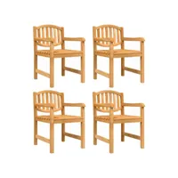 chaises de jardin lot de 4 58x59x88 cm bois de teck solide