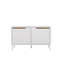 switch - petit meuble de rangement en bois 2 portes l94cm - couleur - blanc