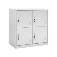 armoire de rangement, armoires à casiers 2 pcs gris clair 90x45x92,5 cm acier pks23082 meuble pro