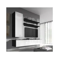 combinaison de meubles nora noir et blanc modèle 4 msam206blwh-h1