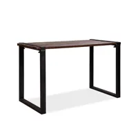 table haute plateau bois de grange et pieds en u - l120 à 220 cm - matériel chr pro -  - piètement acier/plateau bois de grange 120 x 80 cm