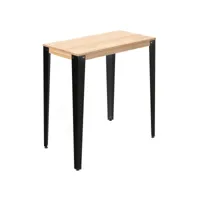 table mange debout lunds 39x70x110cm  noir-naturel. box furniture ccvl3970108 ng-na