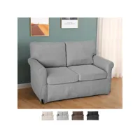 canapé 2 places design classique et moderne pour salons en tissu epoque - gris clair modus sofà