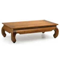 table basse rectangulaire en bois massif de mindy kastar 125cm