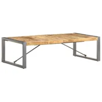 table basse 140x70x40 bois de manguier brut
