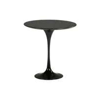 table d'appoint ronde marbre et fibre de verre noir ravies