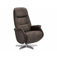 fauteuil relax manuel delta marron tissu 140057