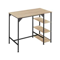 tectake table de bar industrielle cannock 109x60x100cm - bois clair industriel, chêne sonoma 404355