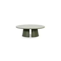 table basse ronde bois vert - teulat cep - l 110 x l 110 x h 36.5 cm - neuf