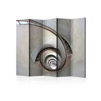 paris prix - paravent 5 volets white spiral stairs 172x225cm