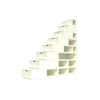 escalier cube de rangement hauteur 200 cm  ivoire esc200-iv