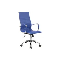 chaise de bureau picton, fauteuil de direction avec accoudoirs, chaise de bureau ergonomique, bleu, 63x54h106116 cm 8052773853255