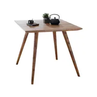 finebuy table à manger bois massif table de cuisine design sheesham  table de salle à manger style maison de campagne table en bois meubles en bois naturel salle à manger meubles