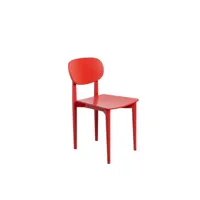 chaise en bois de hêtre massif rouge flamme sandro