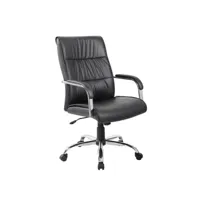 chaise de bureau ballarat, chaise de direction avec accoudoirs, chaise de bureau ergonomique, 69x60h105115 cm, noir 8052773853378