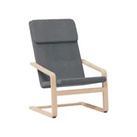 fauteuil salon - fauteuil de relaxation avec repose-pied gris foncé tissu 59x82x98 cm - design rétro best00002638044-vd-confoma-fauteuil-m05-1475