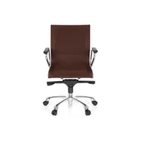 chaise de bureau fauteuil de direction astona tissu marron hjh office