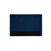tête de lit capitonnée en tissu velours bleu nuit l160 cm enguerrand