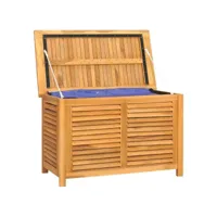 coffre boîte meuble de jardin rangement et sac 90 x 50 x 58cm bois massif teck helloshop26 02_0013075