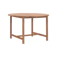 table de salle à manger de jardin ø110x75cm bois massif de teck