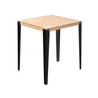table mange debout lunds 70x70x110cm  noir-naturel. box furniture ccvl7070108 ng-na