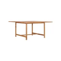 table de jardin 150x150x76 cm bois de teck solide