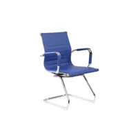 chaise de bureau dfusett, chaises de salle d'attente avec accoudoirs pour le bureau, chaise d'attente ergonomique, 62x54h89 cm, bleu 8052773857390