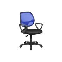 chaise de bureau ddjidj, chaise de travail en maille avec accoudoirs, siège de bureau ergonomique, 56x57h88100 cm, noir et bleu 8052773857932