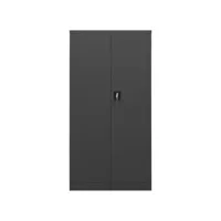 armoire de rangement, armoire à casiers anthracite 90x40x180 cm acier lpw6416 meuble pro