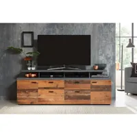 meuble tv roma 180 cm chêne ou blanc - couleur: chene foncé azura-44937_20839