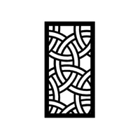 epikasa décoration en métal composition géométrique 10 - art murale, décoration murale géométrique - entrée, salon, salle à manger, chambre, bureau - noir en métal, 50x3x95 cm am8681847253853