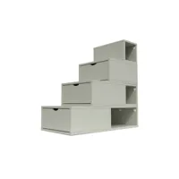 escalier cube de rangement hauteur 100 cm  moka esc100-moka