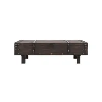 table basse bois massif style vintage 120 x 55 x 35 cm 245802