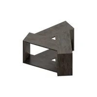 table basse triangulaire filli 100cm bois marron foncé