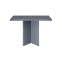table de salle à manger matilda carrée laquée mdf 3cm gris 100x100cm 108240