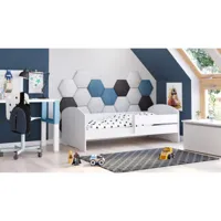 lit enfant lou avec balustrade et matelas inclus - sans graphique - 160 cm x 80 cm 160 cm x 80 cm