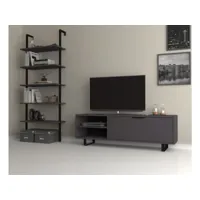 ensemble meuble tv smart 140 cm gris azura-40004