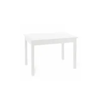 table à manger extensible entièrement en bois mélaminé 90x160 - 200 cm blanc