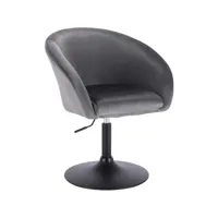 fauteuil lounge en velours avec accoudoirs et dossier gris foncé helloshop26 19_0000311