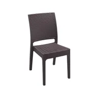 chaise empilable modèle florida - gris foncé - lot de 16 -