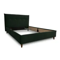 dali - cadre de lit - 160x200 - en velours - best mobilier - vert
