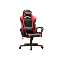 fauteuil gamer chaise de bureau siège ergonomique avec support lombaire réglable appui-tête amovible hauteur réglable dossier inclinable charge 150 kg noir et rouge helloshop26 12_0001430