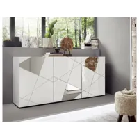 homemania armoire multifonctionnelle vittoria - blanc, gris - 248 x 42 x 175 cm