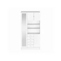 armoire combi blanc et gris céladon 90 x 182