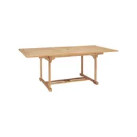 table de jardin extensible 150-200x100x75 cm teck solide 44674