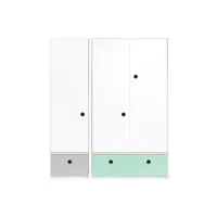 armoire 3 p colorflex p grey-mint